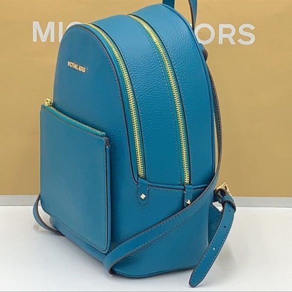 Michael Kors Adina Medium Backpack Leather Lagoon - Picture 5 of 16